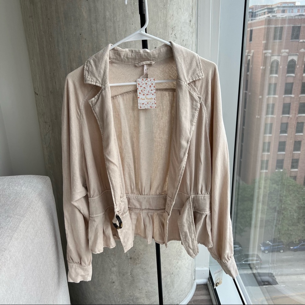 NWT Free People Linen Jacket - Picture 2 of 4